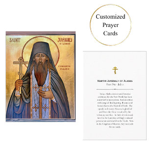 Martyr Juvenaly of Alaska Orthodox Prayer Card    