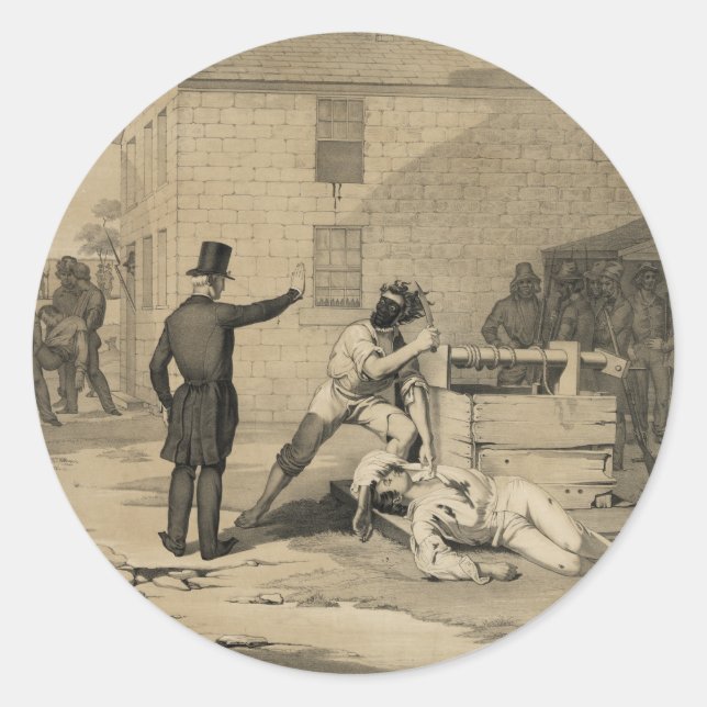 Martyrdom of Joseph & Hiram Smith in Carthage Jail Classic Round Sticker (Front)