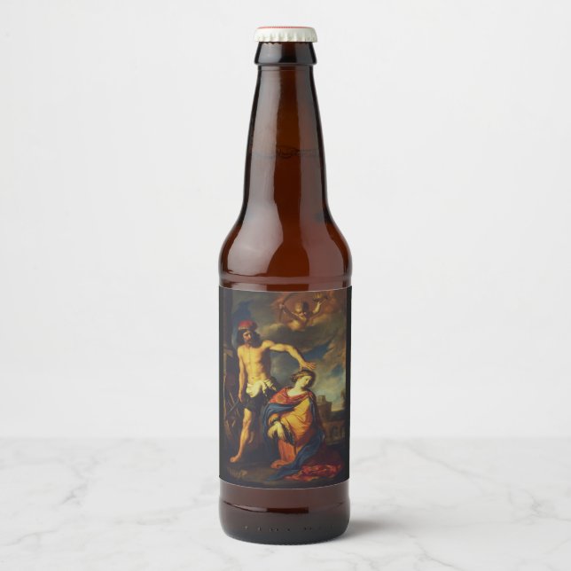 Martyrdom of Saint Catherine Beer Bottle Label (Front)