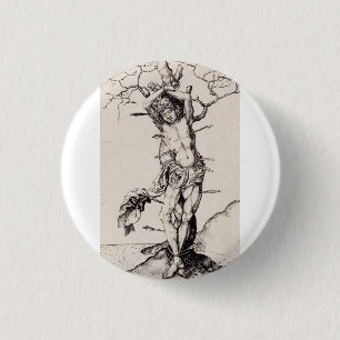 Martyrdom of Saint Sebastian by Martin Schongauer 3 Cm Round Badge