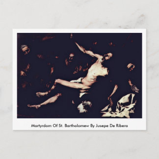 Martyrdom Of St. Bartholomew By Jusepe De Ribera Postcard
