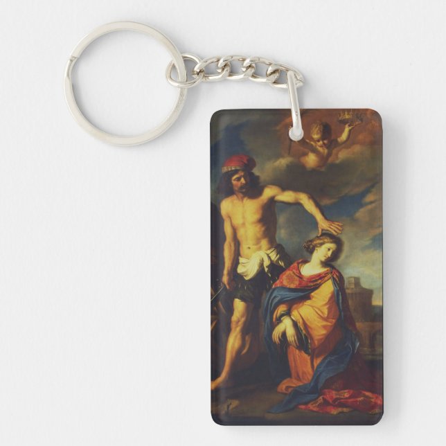 Martyrdom of St. Catherine Sacred Fine Art Collect Key Ring (Front)