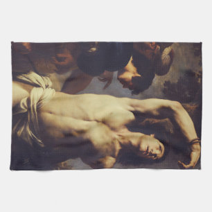 Martyrdom of St Sebastian by Andrea Vaccaro Tea Towel
