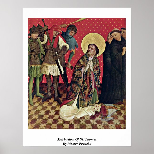 Martyrdom Of St. Thomas By Master Francke Poster (Front)