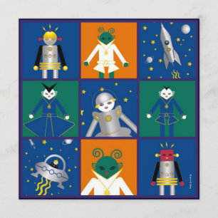 Martzkins In Outer Space Birthday Party Invitation