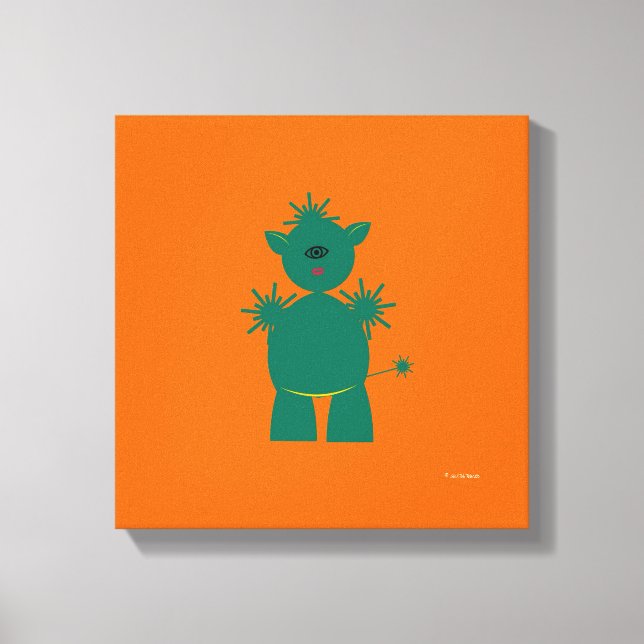 Martzkins In Outer Space Martian Pet Canvas Print (Front)