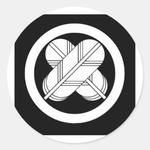 Maru chigai taka, Japan Classic Round Sticker