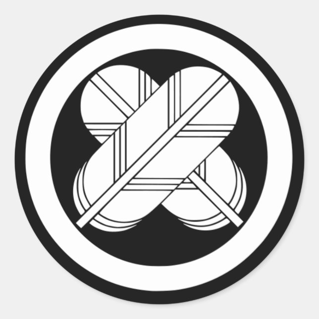 Maru Chigai Takanoha Kamon Classic Round Sticker (Front)