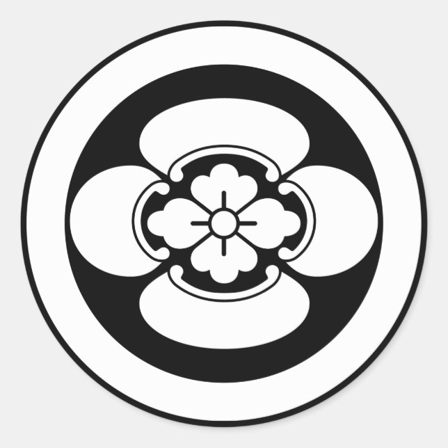 Maru ni mokko classic round sticker (Front)