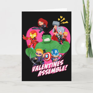 Marvel Avengers Valentines Emble  Card