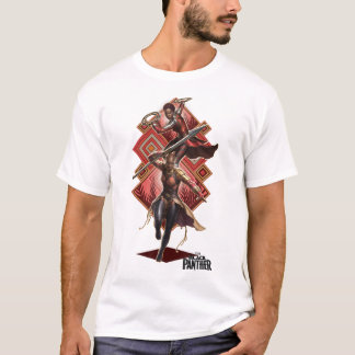 Marvel Black Panther Movie Okoye Nakia Diamond Pos T-Shirt
