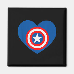 Marvel Captain America Avengers Heart Love Valenti Magnet