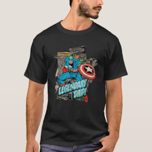 Marvel Captain America Legendary Dad Father s Day  T-Shirt