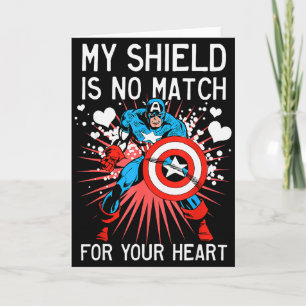Marvel Captain America Shield Heart Valentine Grap Card