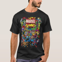 Marvel Comics Heroes Group Shot Graphic T-Shirt T-