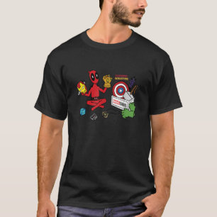 Marvel Deadpool Wolverine Avengers Tool Box Sketch T-Shirt