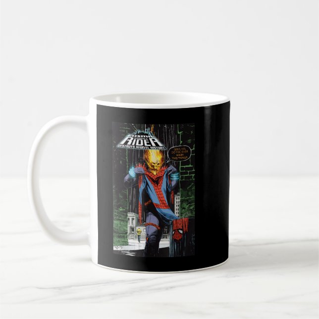 Marvel Ghost Rider Destroys Marvel History Comic B Coffee Mug (Left)