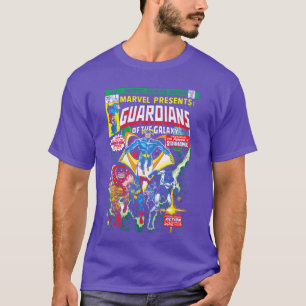 Marvel Guardians of the Galay Retro Comic Cover gi T-Shirt