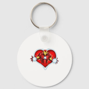 Marvel Iron Man Heart Blaster Glow Valentine Graph Key Ring