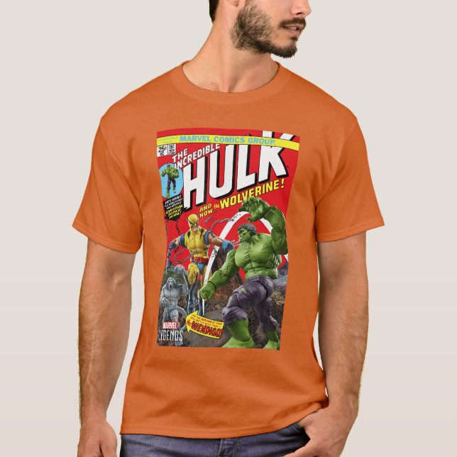 Marvel Legends Series Hulk And Wolverine Comic Cov T-Shirt (Front)