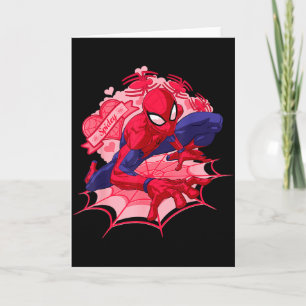 Marvel Spider-man Hearts Valentines Day  Card