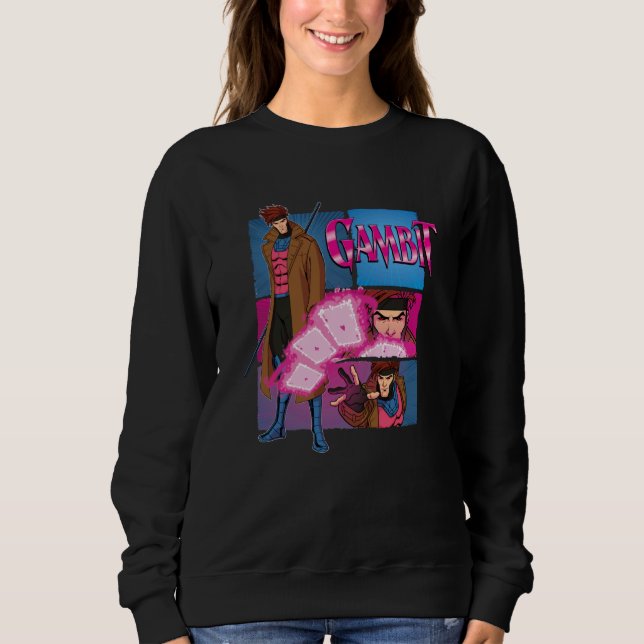 Marvel Studios X-Men u201997 Gambit Card Throw Act Sweatshirt (Front)