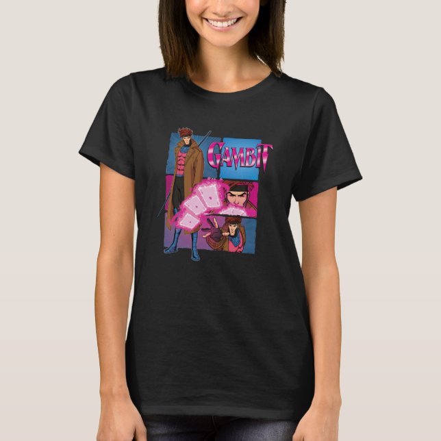 Marvel Studios X-Men u201997 Gambit Card Throw Act T-Shirt (Front)