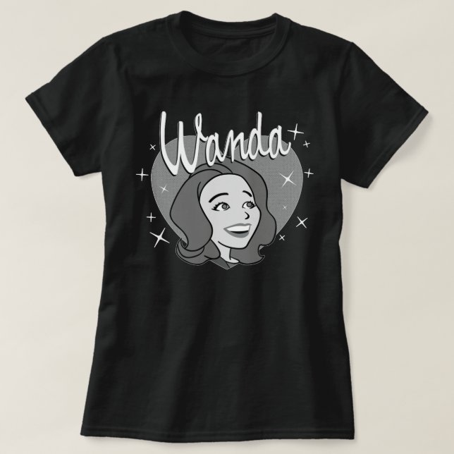 Marvel WandaVision Wanda Maximoff Heart Retro 60s  T-Shirt (Design Front)