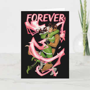 Marvel X-men Rogue And Gambit Forever Kiss Valenti Card
