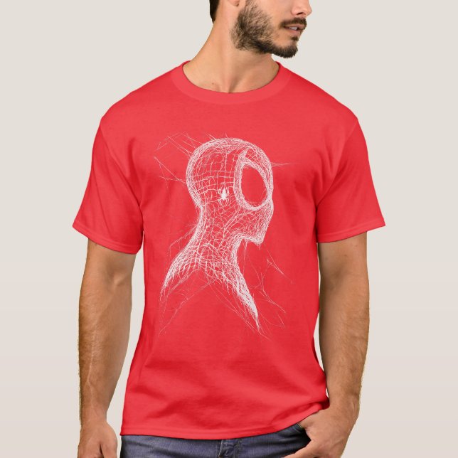 Marvelhe Amazing SpiderMan Web Silhouette Comic Co T-Shirt (Front)