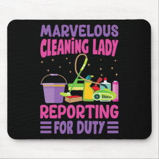 Marvellous Cleaning Lady Reporting For Duty - Funn Mouse Pad
