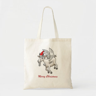 Marvellous Flying Christmas Goat Tote Bag