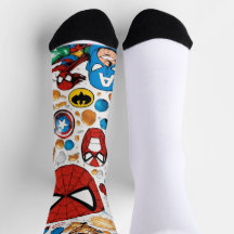 "Marvellous Fusion: Seamless White Background Sock