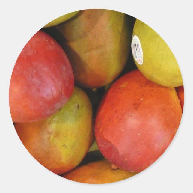 Marvellous mangoes classic round sticker (Front)