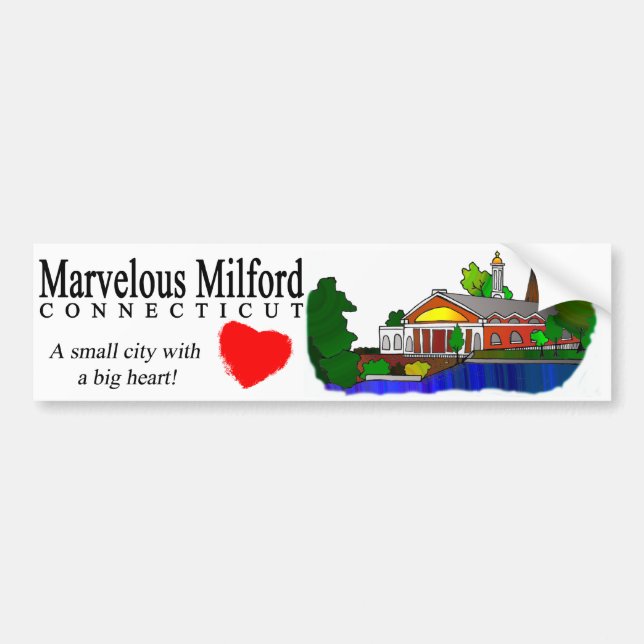 Marvellous Milford City Hall Bumper Sticker (Front)