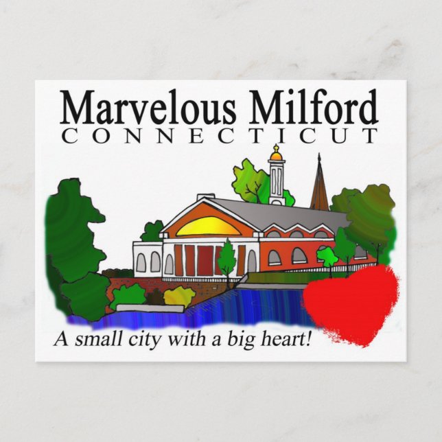 Marvellous Milford City Hall Postcard (Front)
