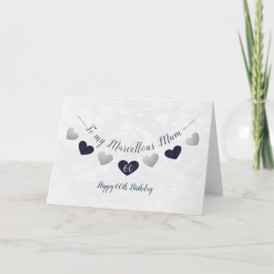 Marvellous mum 60th birthday bunting & crystal card