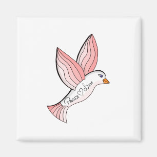 Marvellous Peace and Love Dove Magnet