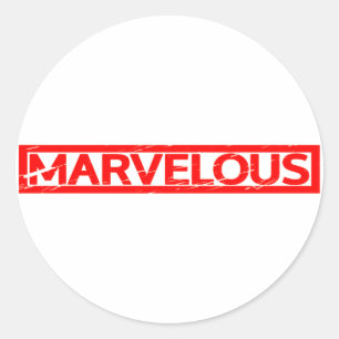 Marvellous Stamp Classic Round Sticker