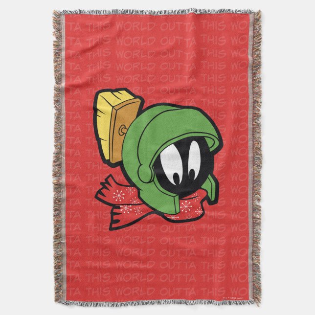 MARVIN MARTIAN™ "Outta This World" Holiday Throw Blanket (Front Vertical)