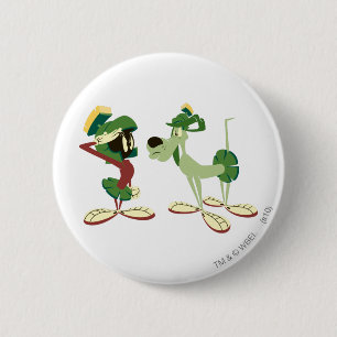 MARVIN THE MARTIAN™ and K-9 6 Cm Round Badge