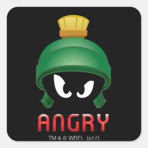 MARVIN THE MARTIAN™ Angry Emoji Square Sticker