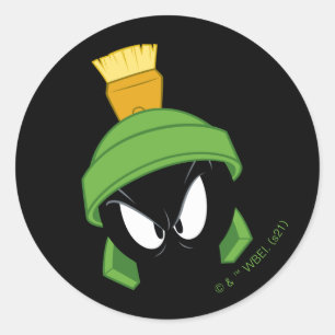 MARVIN THE MARTIAN™ Angry Face Classic Round Sticker
