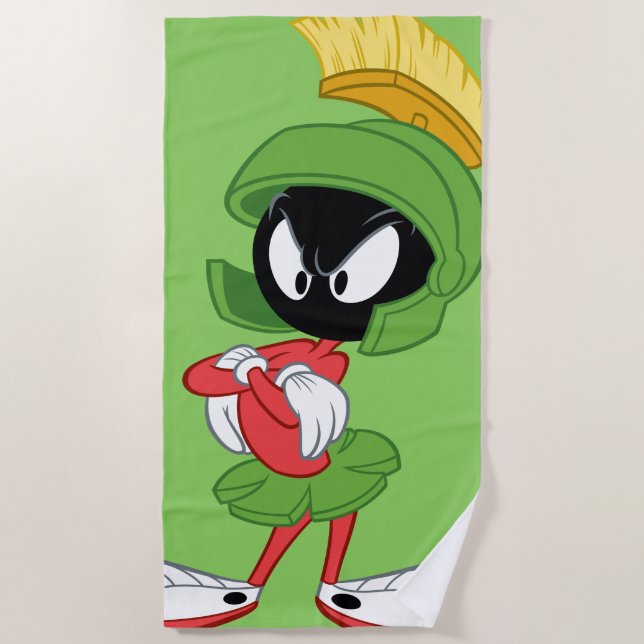 MARVIN THE MARTIAN™ | Arms Crossed Beach Towel (Front)