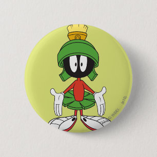 MARVIN THE MARTIAN™ Confused 6 Cm Round Badge