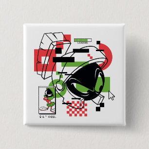 MARVIN THE MARTIAN™ Glitch 15 Cm Square Badge