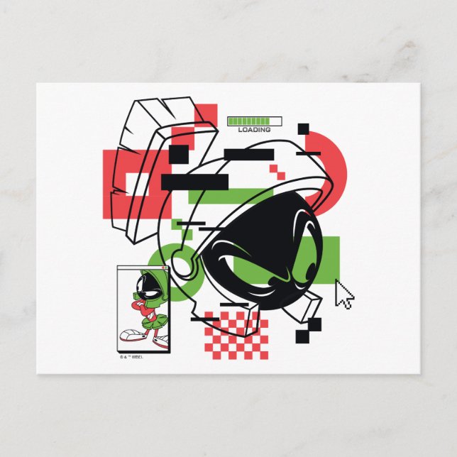 MARVIN THE MARTIAN™ Glitch Postcard (Front)
