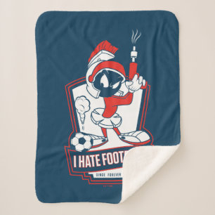 MARVIN THE MARTIAN™ "I Hate Football" Graphic Sherpa Blanket