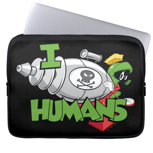 MARVIN THE MARTIAN™ I Laser Humans Laptop Sleeve (Front)