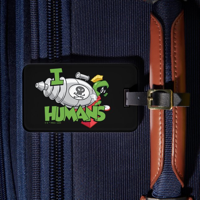 MARVIN THE MARTIAN™ I Laser Humans Luggage Tag (Front Insitu 4)